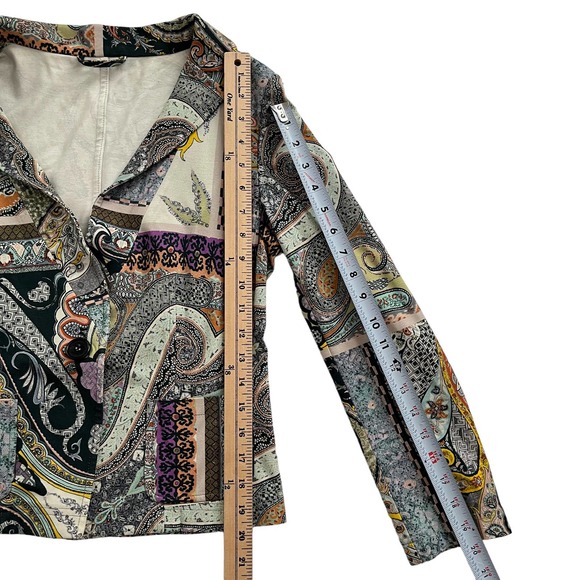 ETRO PAISLEY PRINT BLAZER JACKET WOMEN SIZE 2-4/EU42 - Picture 13 of 16